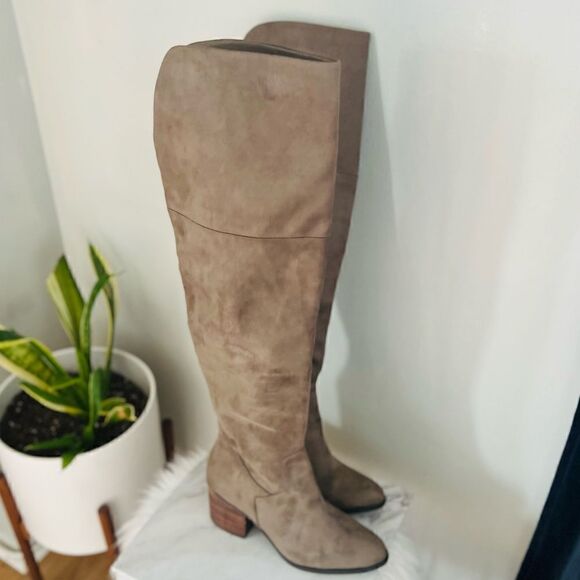 BP Luke Over The‎ Knee Suede Boot, Olive Green, Zip Close, Size 9.5, NWOT - Picture 2 of 11